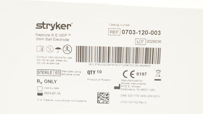 Stryker 0703-120-003 Neptune E-SEP 3mm Ball Electrode (x)